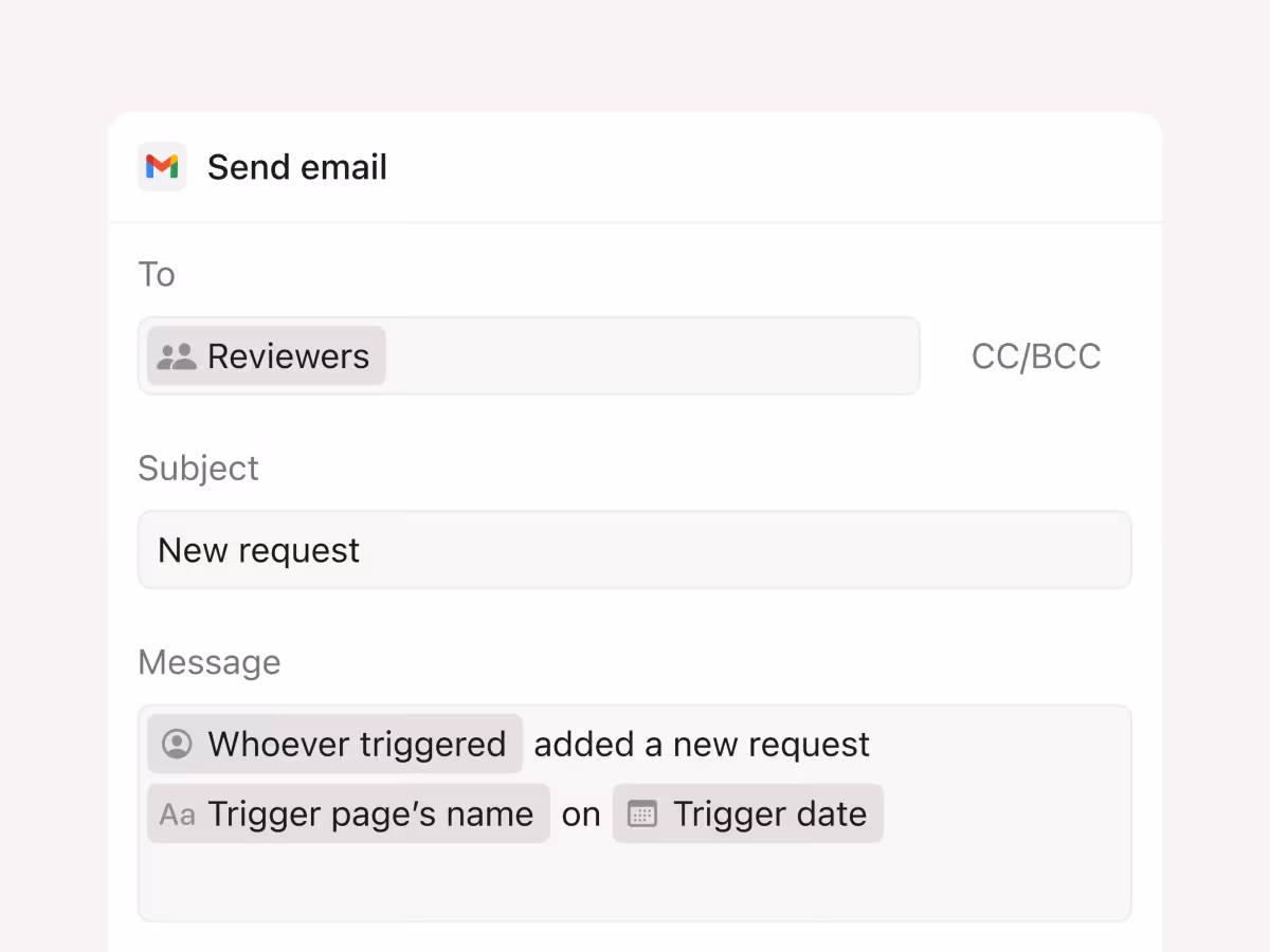 Send out an automated email via Gmail when a change happens in your database.
